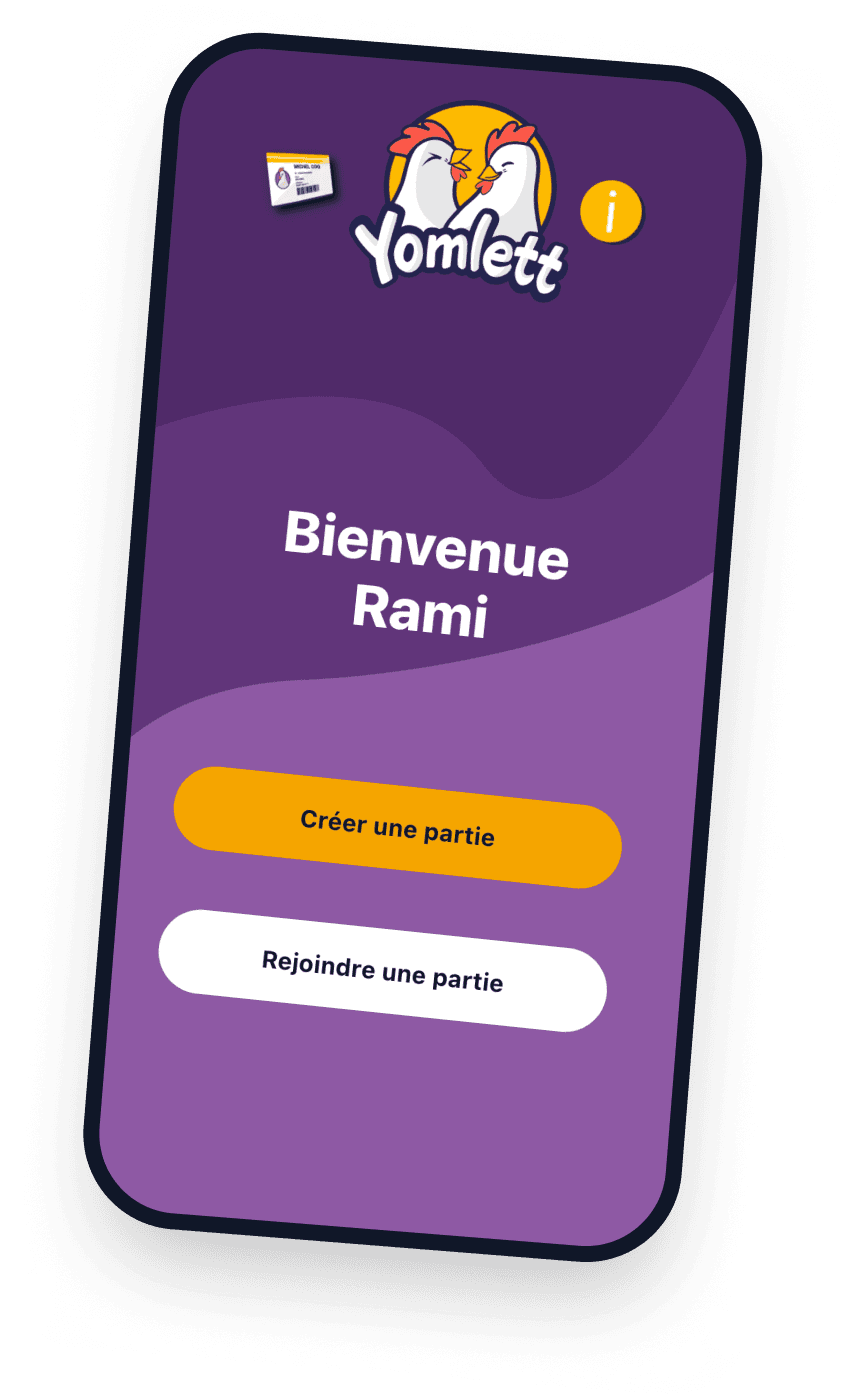 Aperçu de l’application Yomlett sur un téléphone